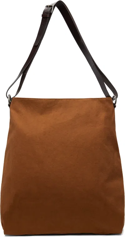 Dries Van Noten Tan Canvas Bag In 701 Rust