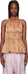 Dries Van Noten Halterneck Top Tops Rose In 306 Smoke