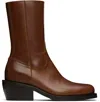 Dries Van Noten Tan Leather Boots