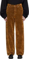 Dries Van Noten Tan Loose-fit Jeans In Brown