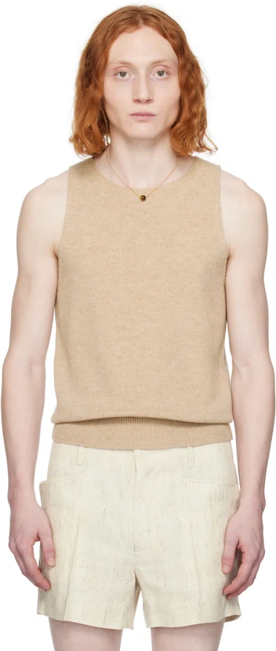 Dries Van Noten Tan Malio Tank Top In Camel (102)