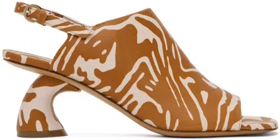Dries Van Noten Tan Open Toe Heeled Sandals In 712 Tan
