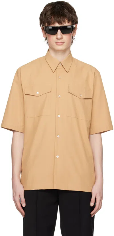 Dries Van Noten Tan Pocket Shirt In 101 Sand