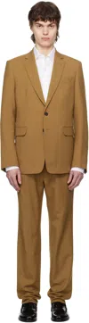 Dries Van Noten Tan Single-breasted Suit In 712 Tan