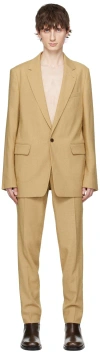 Dries Van Noten Tan Single-breasted Suit In Camel (102)