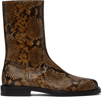 Dries Van Noten Ankle Boots In Brown