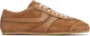 Dries Van Noten Women Beige Low-top Sneakers With Two-tone Lace-up In Suede Woman In Brown