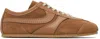 Dries Van Noten Women Beige Low-top Sneakers With Two-tone Lace-up In Suede Woman In Brown