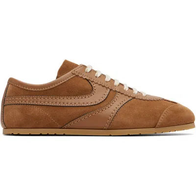 Dries Van Noten Flat-soled Sneakers In Brown