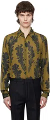 Dries Van Noten Tan Tight Fit Shirt In 205 Ocra