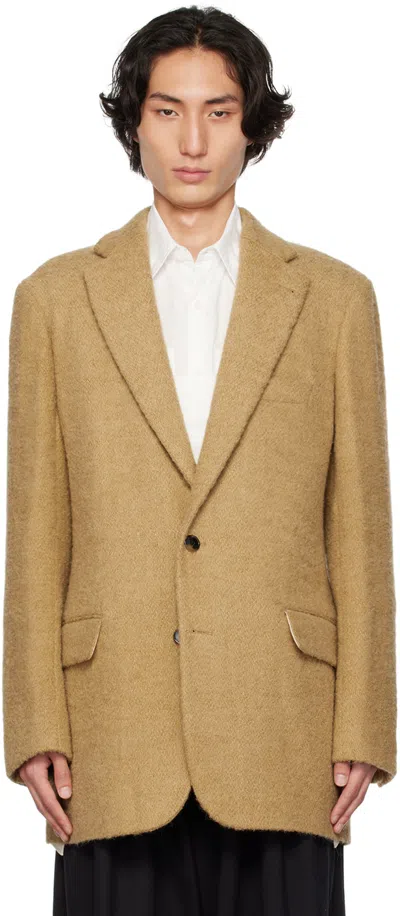 Dries Van Noten Tan Two-button Blazer In 102 Camel
