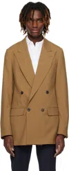Dries Van Noten Tan Wool & Mohair Blazer In 712 Tan
