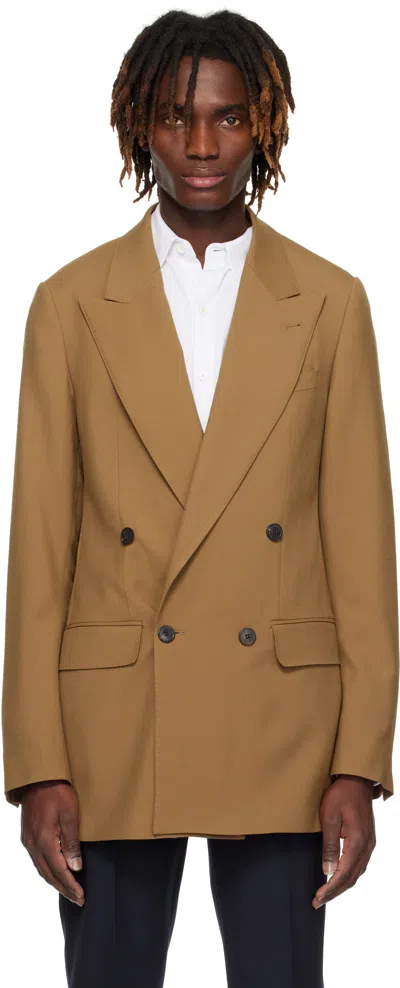 Dries Van Noten Tan Wool & Mohair Blazer In 712 Tan