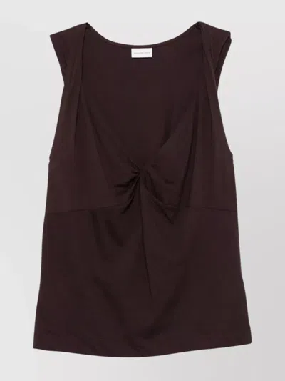 DRIES VAN NOTEN TANK TOP COTTON DEEP V-NECKLINE