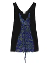 Dries Van Noten Tank Top With Insert In ブラック