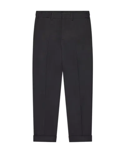 Dries Van Noten Tapered Flanged Pants In Black
