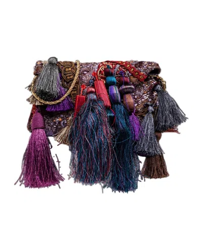 Dries Van Noten Tassel Shoulder Bag In Multi
