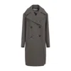 Dries Van Noten Raquel Coat Double-breasted Back Vent In Gray