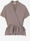 Dries Van Noten Taupe Cotton Top