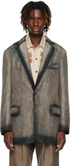 Dries Van Noten Men Blazer Jacket With A Faded Effect In Multi