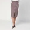 Dries Van Noten Taupe Skirt In Cotton With Belt Women