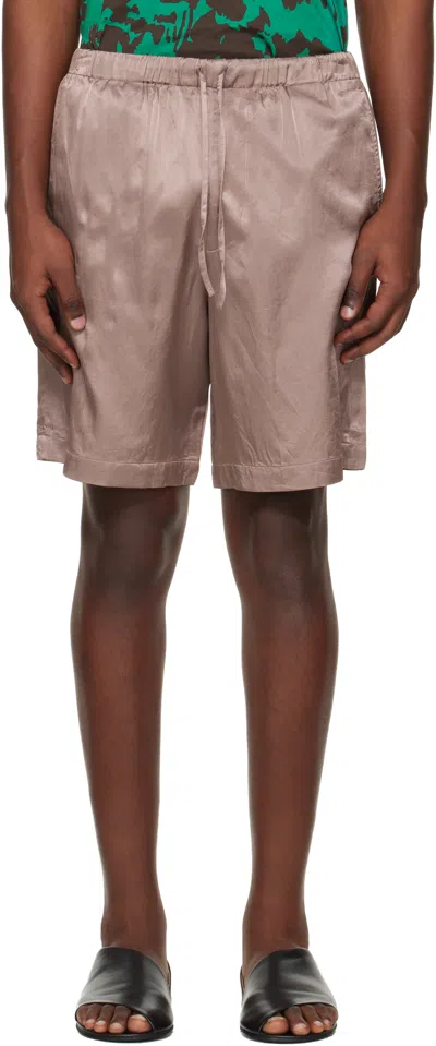 Dries Van Noten Old Rose Viscose And Cotton Shorts In Pink