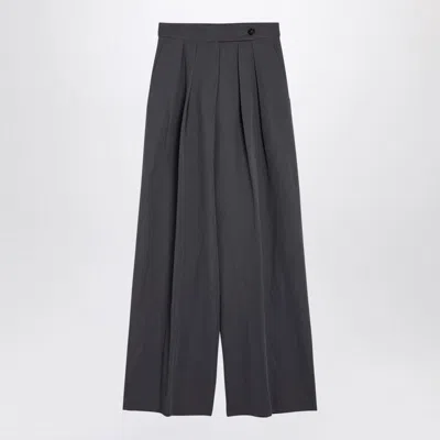 DRIES VAN NOTEN DRIES VAN NOTEN  TAUPE WOOL-BLEND WIDE TROUSERS