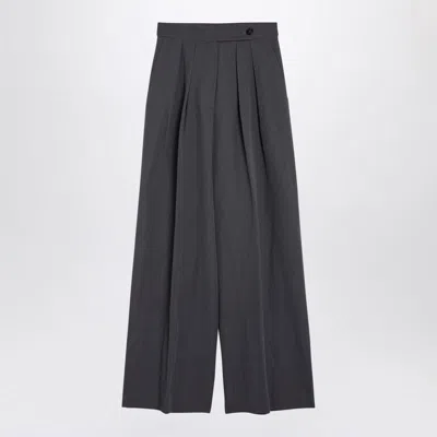 Dries Van Noten Taupe Wool-blend Wide Trousers