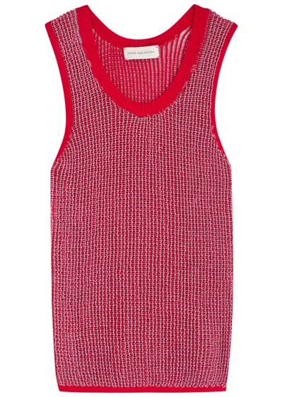 Dries Van Noten Tavita Knitted Tank In Red