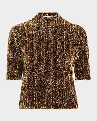 Dries Van Noten Terri Short-sleeve Sweater In Multi