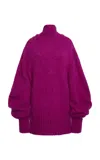 Dries Van Noten Teruel Off-the-shoulder Mohair-blend Sweater In Fuchsia