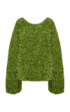 Dries Van Noten Tess Metallic Wool-blend Sweater In Green