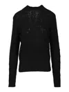 Dries Van Noten 09260-tessy 2707 Mock Neck Sweater Knitwear Black In Black