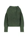 Dries Van Noten Teubina Embellished Oversize Sweater In Green