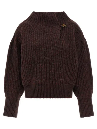Dries Van Noten Long Sleeve Sweater In Brown