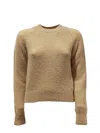 Dries Van Noten "texas" Crew Neck Sweater In Brown