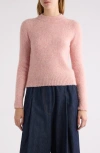 Dries Van Noten Light Pink Crew Neck Sweater In Pink