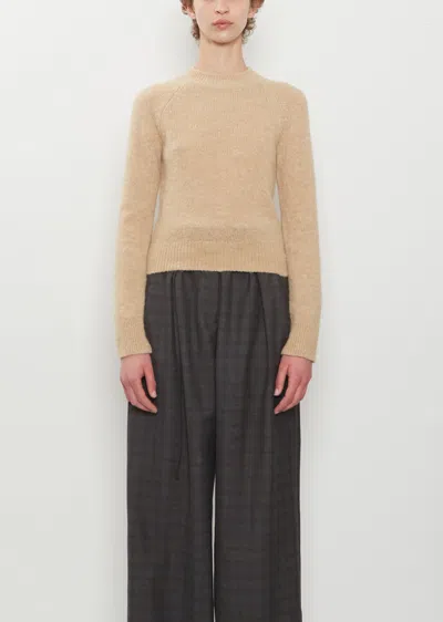 Dries Van Noten Texas Alpaca Merino Wool Sweater In Ecru 5