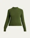Dries Van Noten Texas Mock-neck Alpaca Sweater In Green