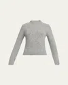Dries Van Noten Texas Mock-neck Alpaca Sweater In Gray