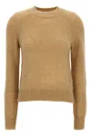 Dries Van Noten "texas" Crew Neck Sweater In Brown