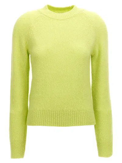 Dries Van Noten Acid Green Alpaca Blend Sweater In Yellow