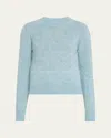 Dries Van Noten Texas Wool-blend Sweater In Light Blue
