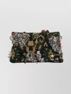 Dries Van Noten Textured Clutch Bag Featuring Fold-over Flap In Black