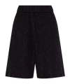 Dries Van Noten Textured Embellished Shorts In Black
