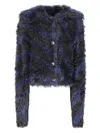 Dries Van Noten Textured Knit Cardigan With Button-down Front And Relaxed Fit In Multi