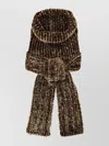 Dries Van Noten Textured Knitted Scarf Tie Detail In Multi