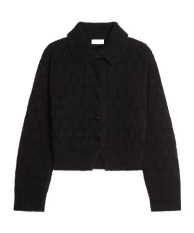Dries Van Noten Textured Wool Cardigan In Animal Print