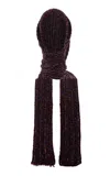 Dries Van Noten Teya Knit Long Headscarf In Purple