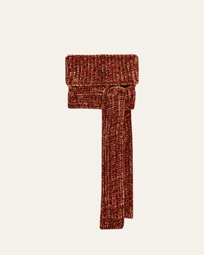 Dries Van Noten Teya Knit Scarf In Gray